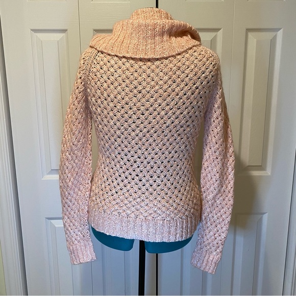 Max & Jac Cowl Neck Pink Peach Knit Warm Sweater. Size Large. - Picture 9 of 14